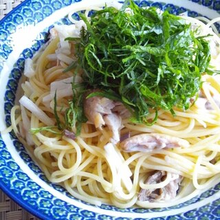 鯵と山芋の塩すだちパスタ